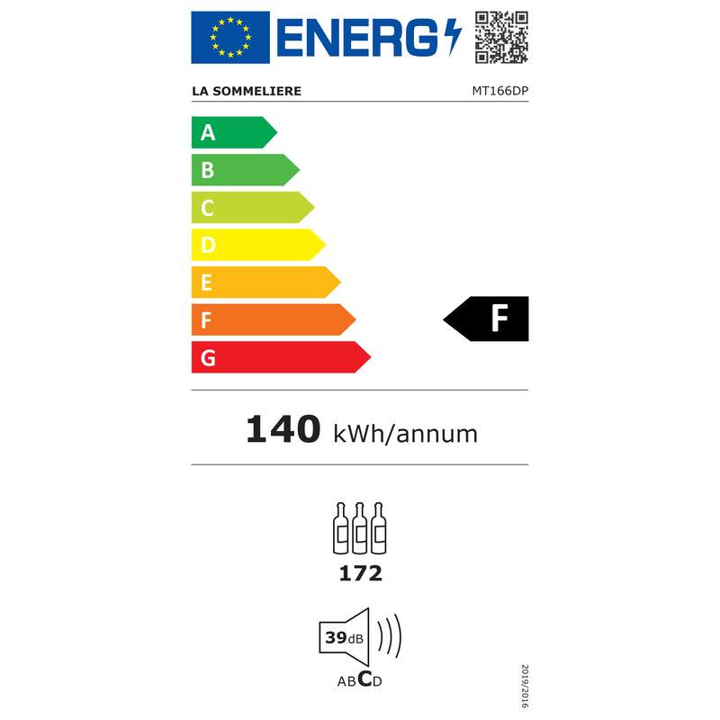 Adega de Envelhecimento de Duas Zonas MT166DP La Sommelière - 172 Garrafas