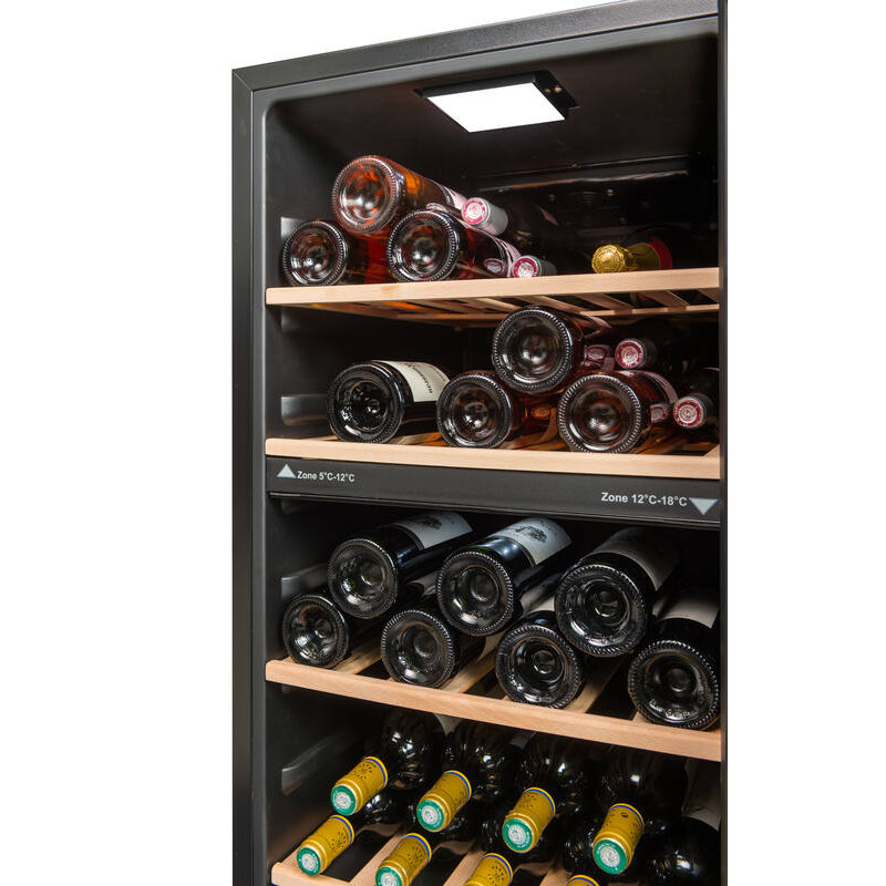 Dual-zone temperature-controlled cellar LS51.2ZBLACK 50 Bottles - La Sommelière